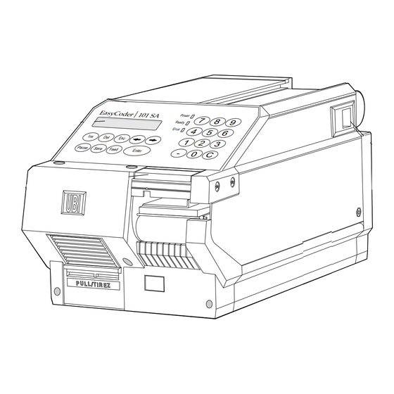 UBI EasyCoder 101 Manuals