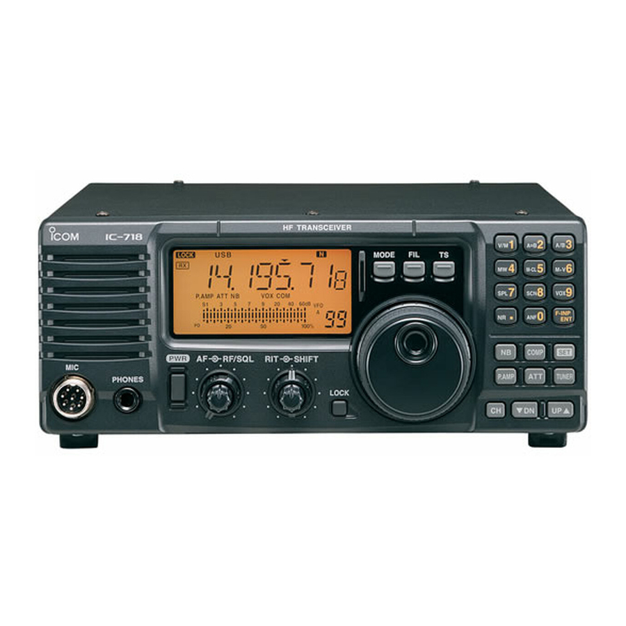 Icom IC-718 Instruction Manual
