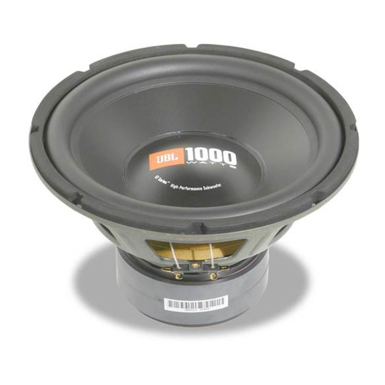 JBL CS1214 1000-watt, 12 Car Audio Subwoofer, Black 