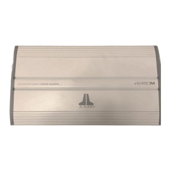 JL AUDIO E6450M AMPLIFIER OWNER