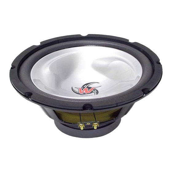 KENWOOD KFC-W3005 SUBWOOFER USER MANUAL | ManualsLib