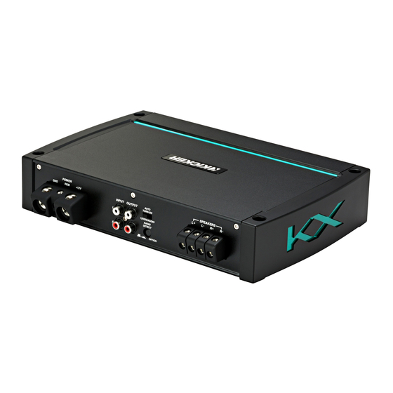 KICKER SX1250.1 CAR AMPLIFIER QUICK START MANUAL ManualsLib
