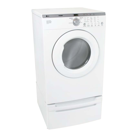 LG DLE2514W DRYER SPECIFICATIONS ManualsLib