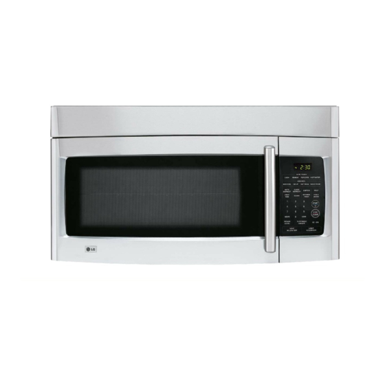 LG LMV1630 MICROWAVE OVEN INSTALLATION INSTRUCTIONS MANUAL ManualsLib