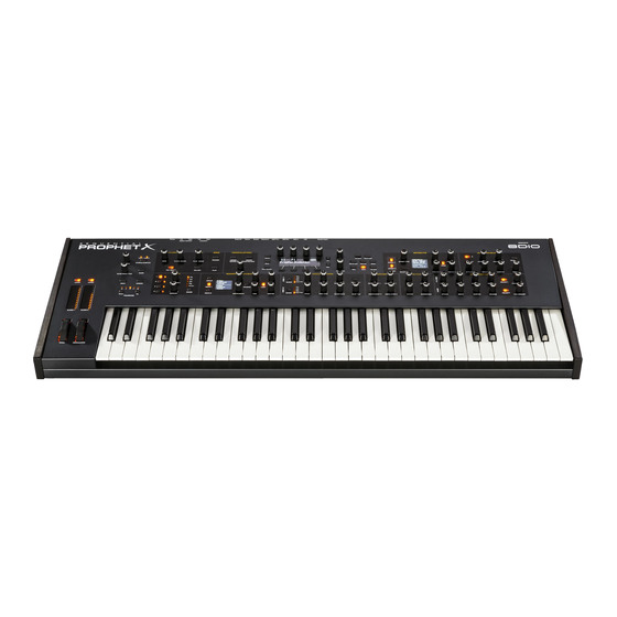 Dave Smith Instruments Sequential PROPHET X User Manual