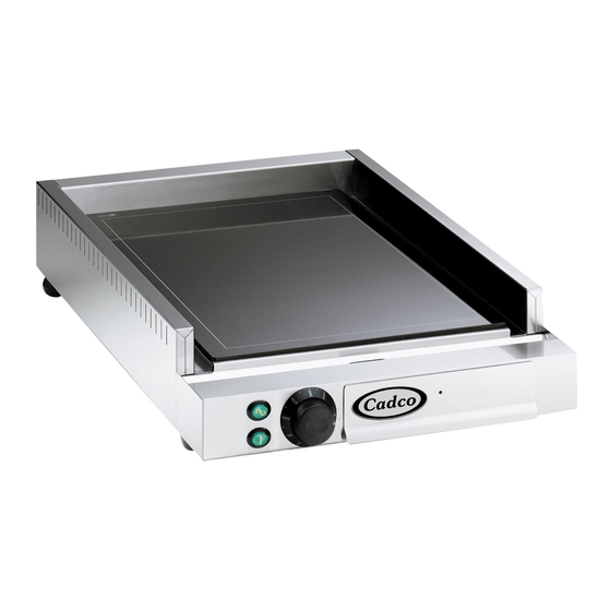 Cadco GLASS-CERAMIC FRY TOP GRIDDLE FTCG-200 Use & Care Manual