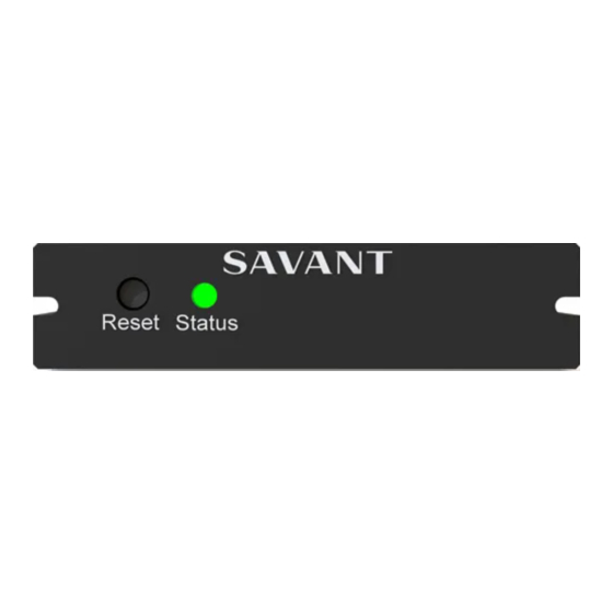 Savant SmartControl SSC-W002G Quick Reference Manual