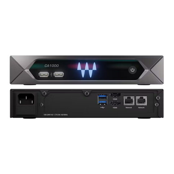 WAVES CA1000 GETTING STARTED MANUAL Pdf Download ManualsLib