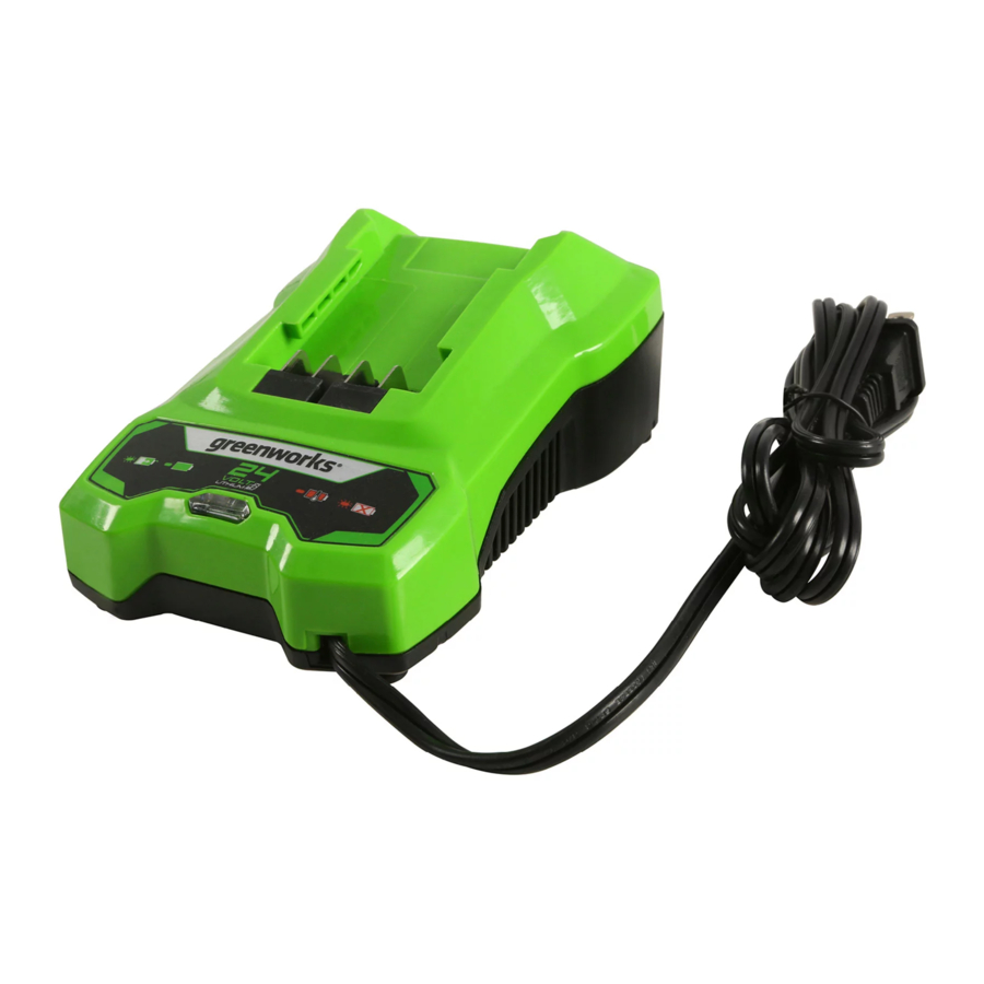 Greenworks 24V Lithium-Ion Battery Charger Manual | ManualsLib