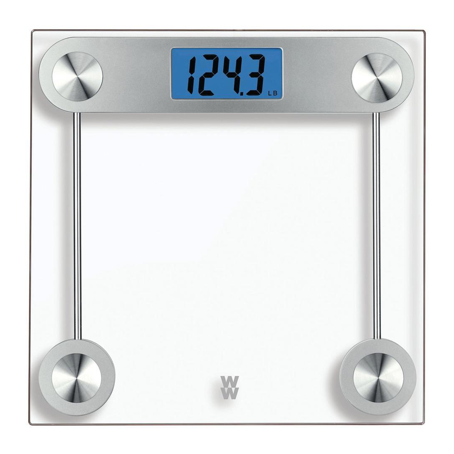 ConAir Weight Watchers Scale WW26 Manual | ManualsLib