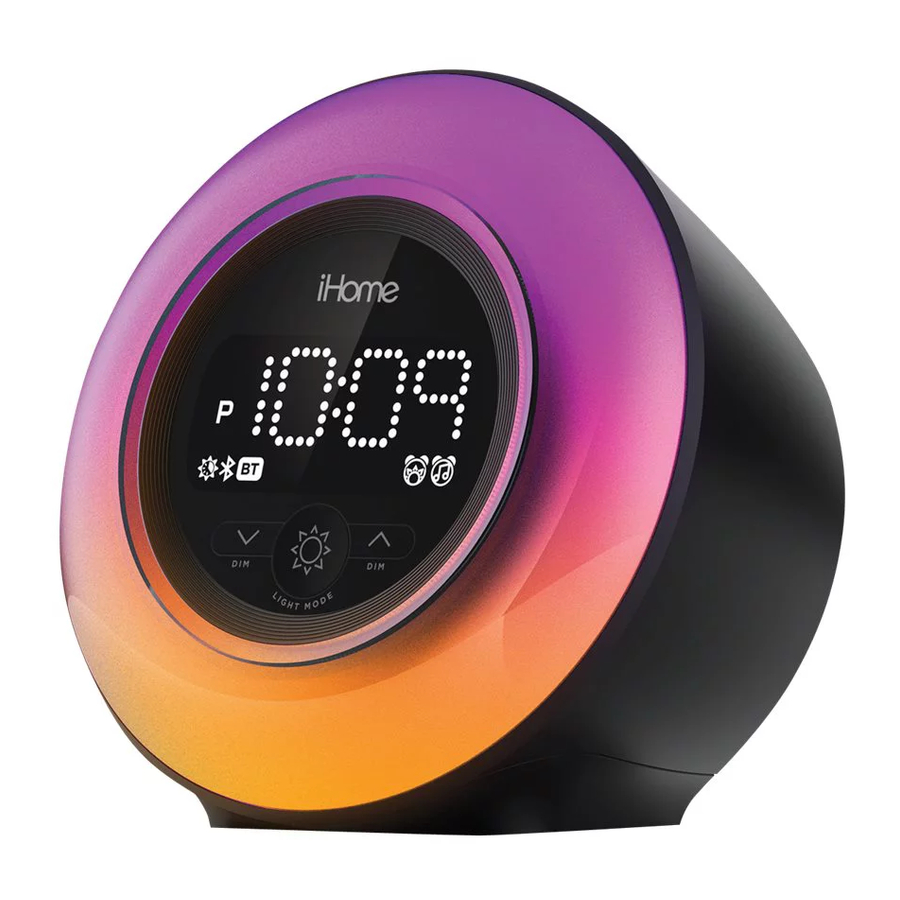 iHome POWERCLOCK GLOW iBT295 Bluetooth Speaker + USB Charging Manual