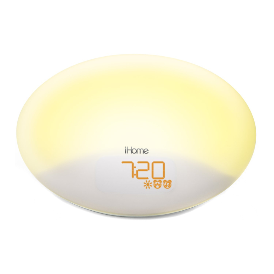 iHome Zenergy Sunrise iZBT3 Bedside Sleep Therapy Machine Manual