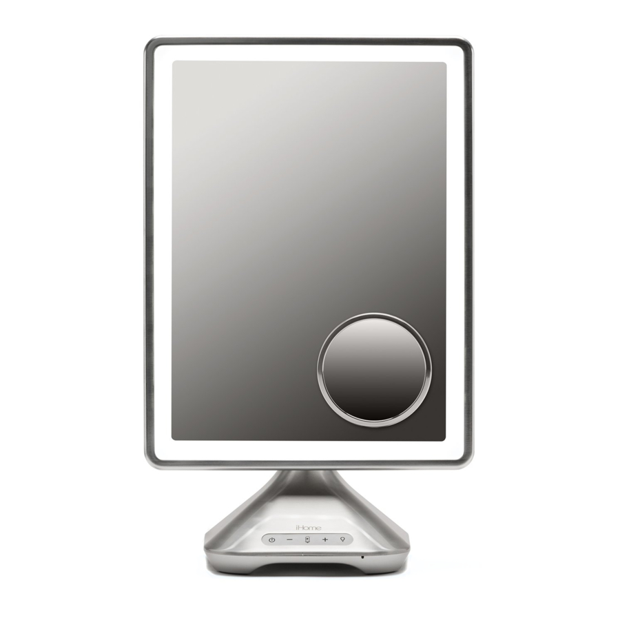 iHome REFLECT PRO iCVBT10 10" x 13" Portable Vanity Mirror Manual