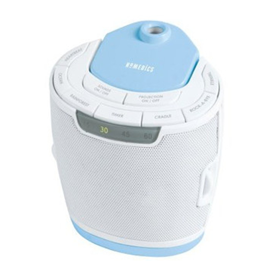 HoMedics SS3000 SoundSpa Lullaby with Picture Projection Manual