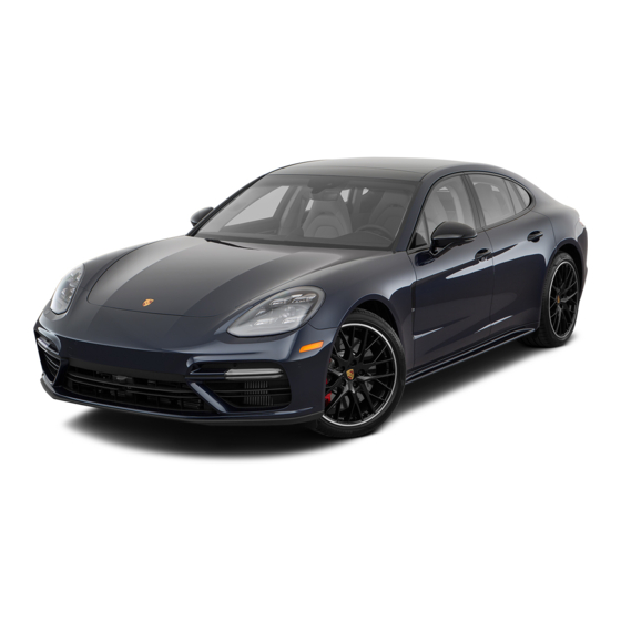 Porsche Panamera 2018 Owner's Manual