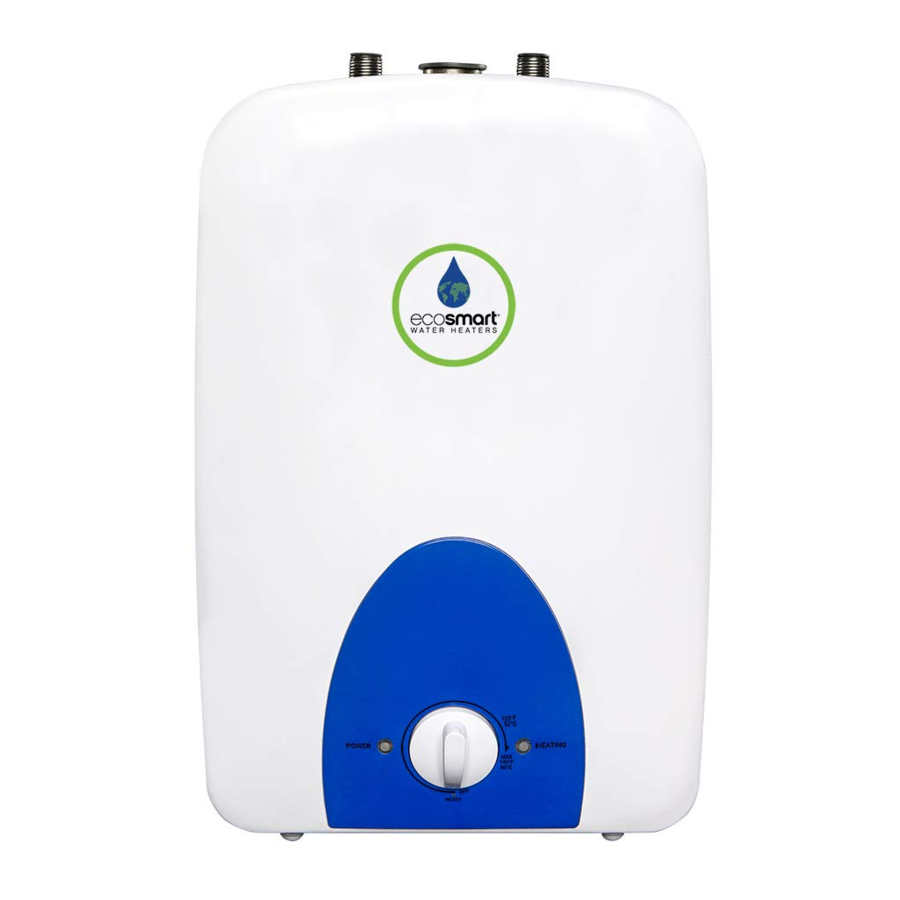 EcoSmart MiniTank - Water Heater Manual