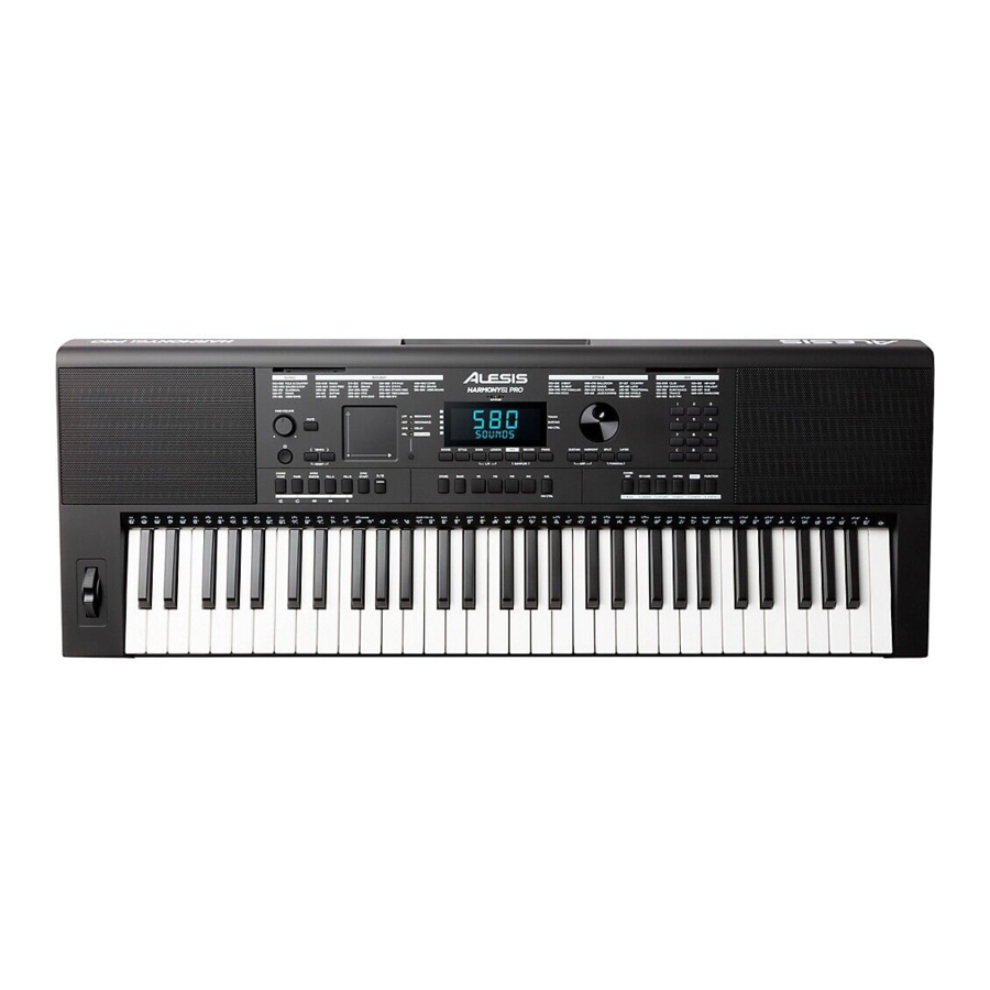 Alesis Harmony 61 Pro - Portable Keyboard Manual