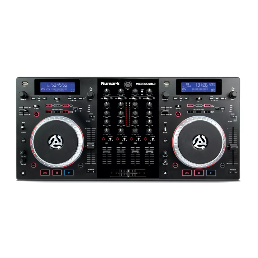 Numark Mixdeck Quad - Universal DJ System Manual