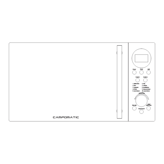 Campomatic KOG28MGT Microwave Oven Manuals