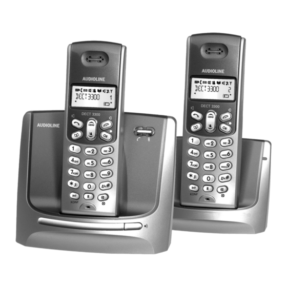 AUDIOLINE DECT3300B Operating Instructions Manual