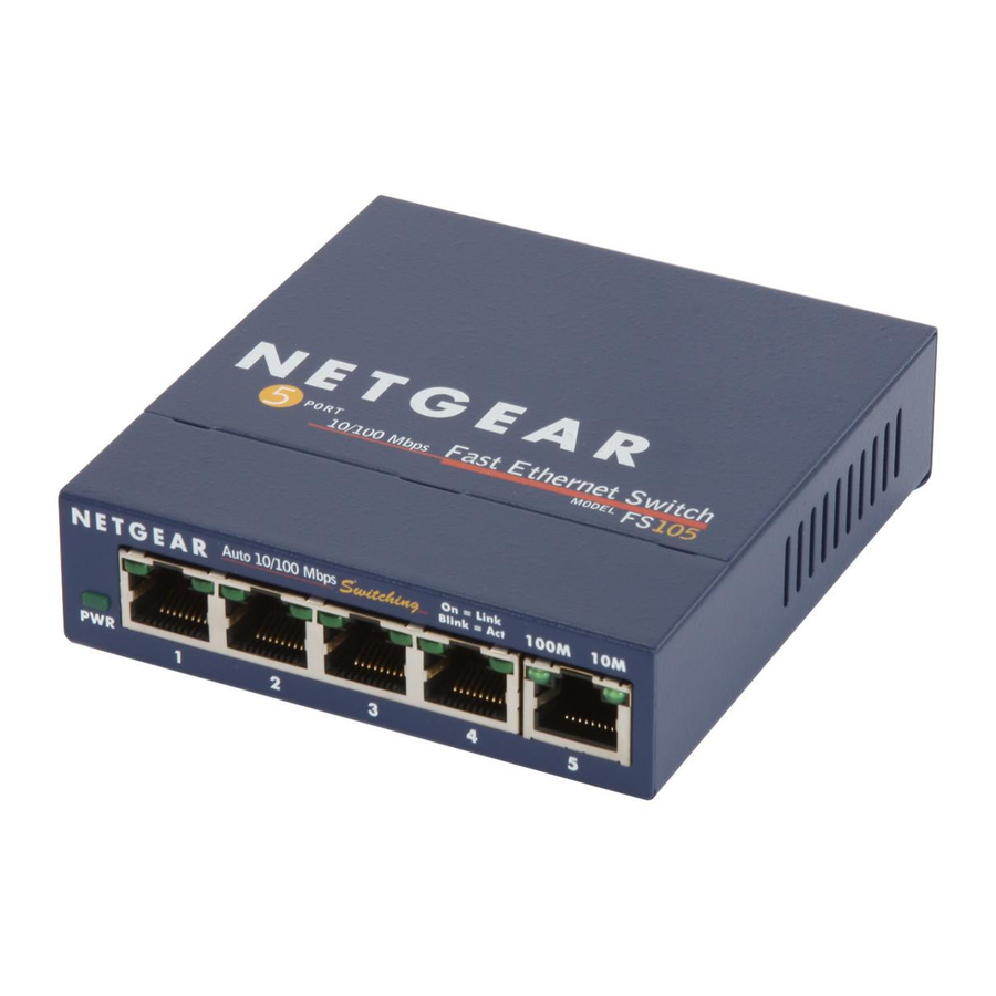 NETGEAR FS105 v2 / FS108 v2 - Fast Ethernet Switch Manual | ManualsLib