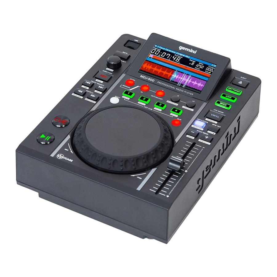 GEMINI MDJ500 USER MANUAL Pdf Download ManualsLib