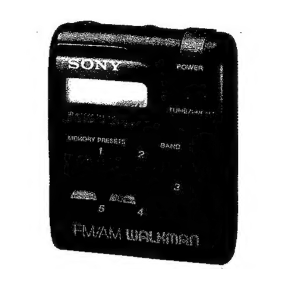 Sony SRF-M33 Service Manual