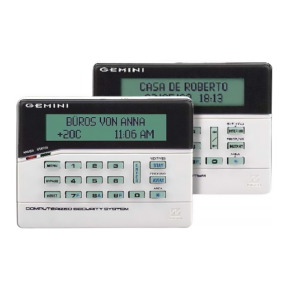 NAPCO Gemini GEM-P1664EX Programming R Instructions