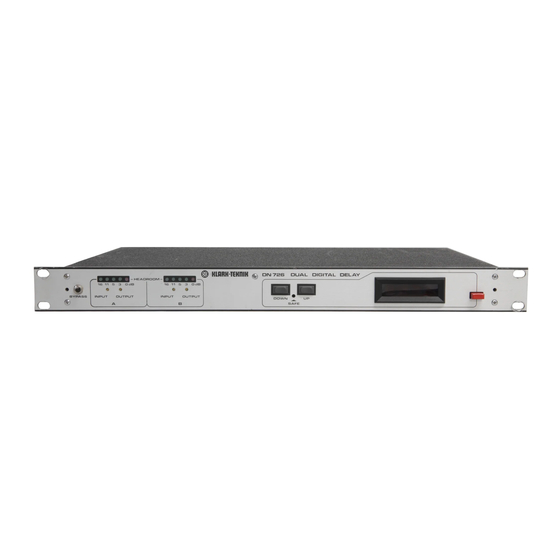 Klark Teknik DN 726 Operating And Service Information