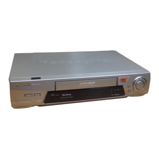 Panasonic NV-FJ710 Series Videorecorder Manuals