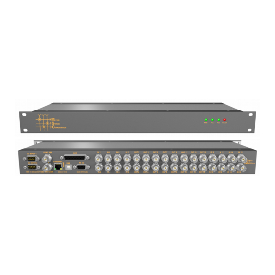 Matrix Switch Corporation MSC-XV1616S Product Manual