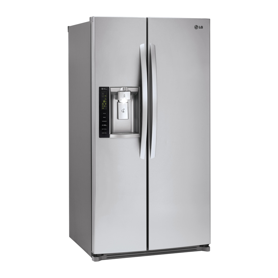 LG Side By Side Refrigerator LSXS26326S Manual