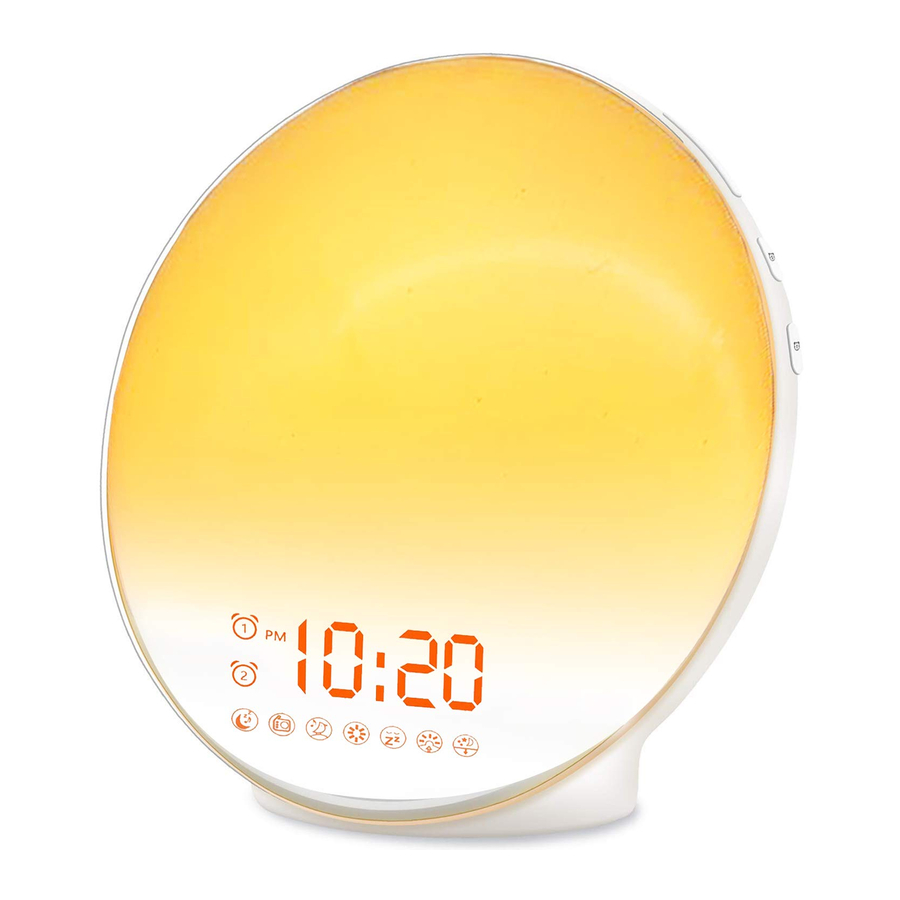 JALL Sunrise Alarm Clock Instructions Manual | ManualsLib