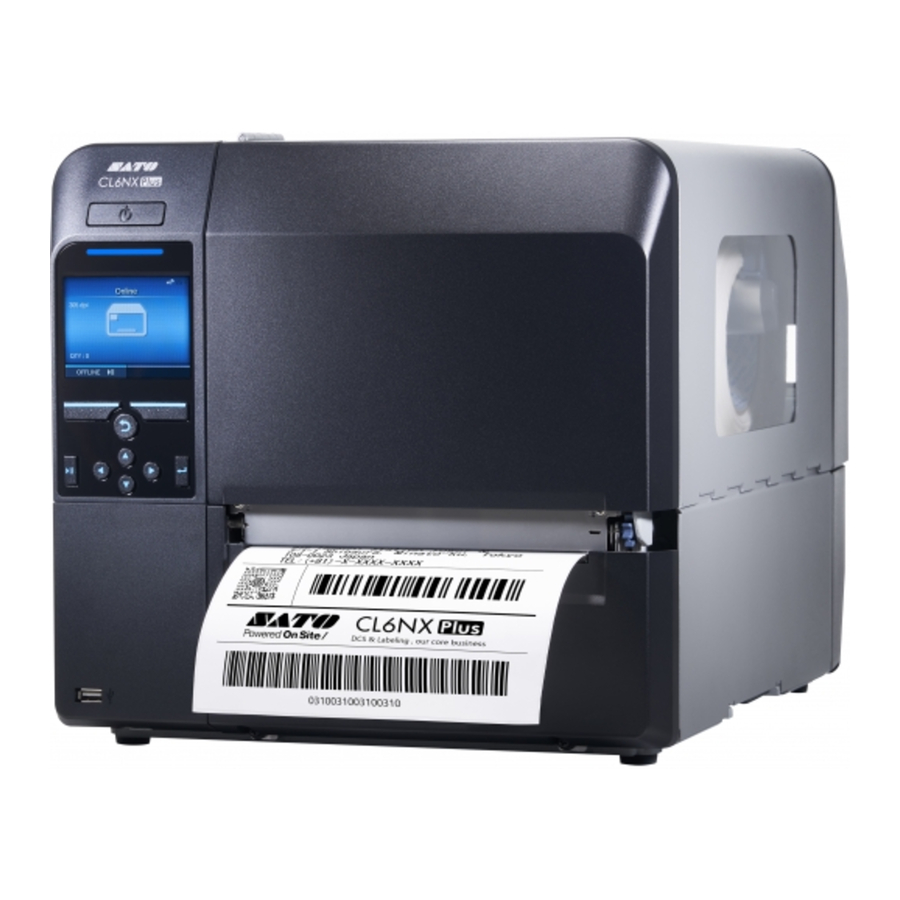 Sato Cl4nx Plus Cl6nx Plus Industrial Label Printer Quick Guide Manualslib 0932