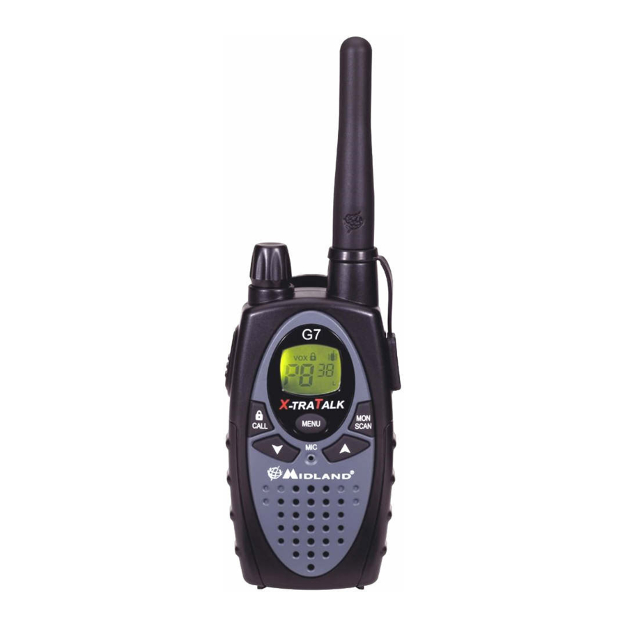 Midland G7E XT - Two-colour PMR446 transceiver Manual | ManualsLib