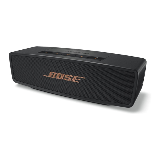 Bose SoundLink Mini Bluetooth Speaker | ManualsLib