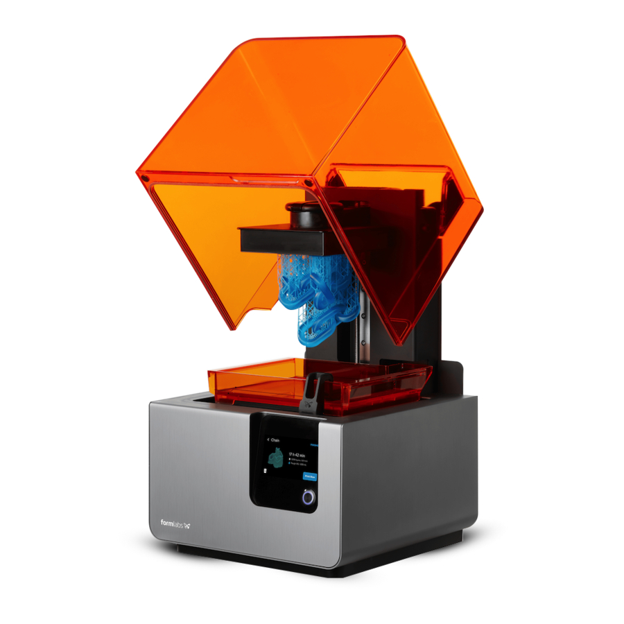 Formlabs Form 2 Desktop 3D Printer Quick Start Guide ManualsLib
