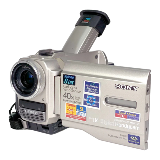 User Manuals: Sony Handycam DCR-TRV8E Digital Camcorder