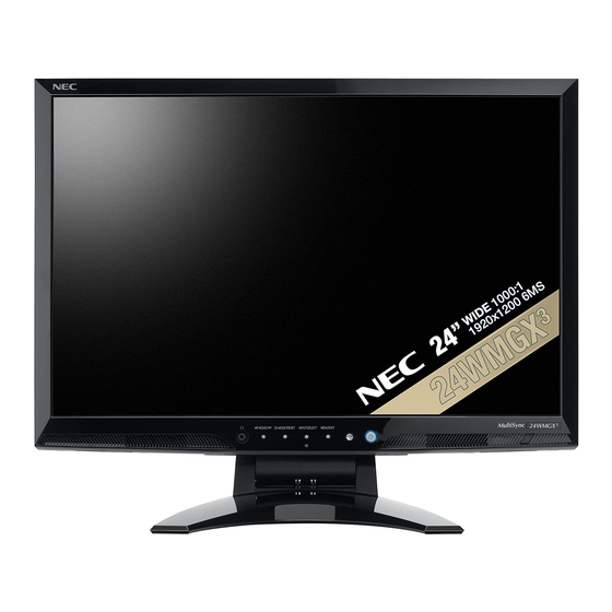 NEC MultiSync 24WMGX3 Manuals