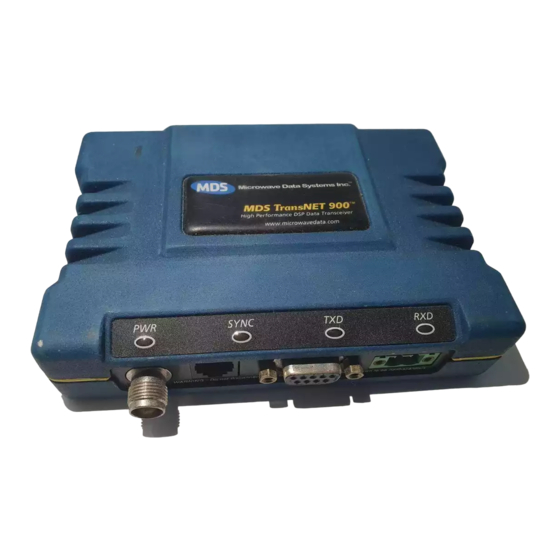 Microwave Data Systems MDS TransNET 900 Installation & Operation Manual