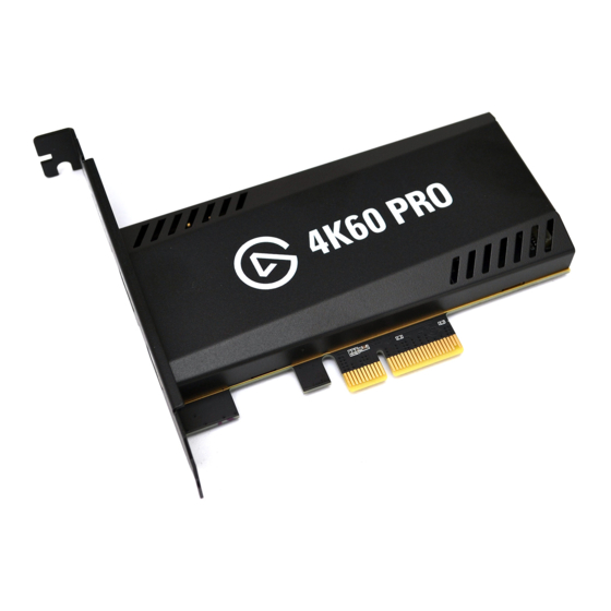Elgato 4K60 Pro Installation Issues
