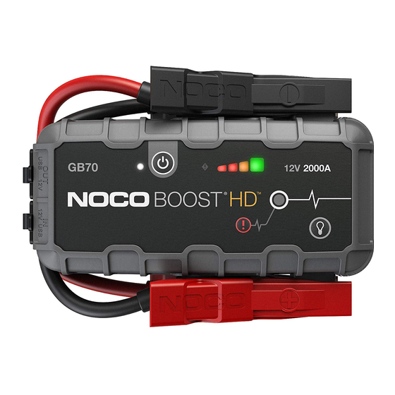 NOCO Genius Boost HD GB70 Jump Starter Manual | ManualsLib