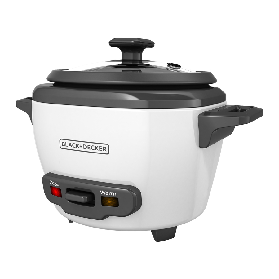 BLACK and DECKER RC503,RC503R - 3 Cup Rice Cooker Manual