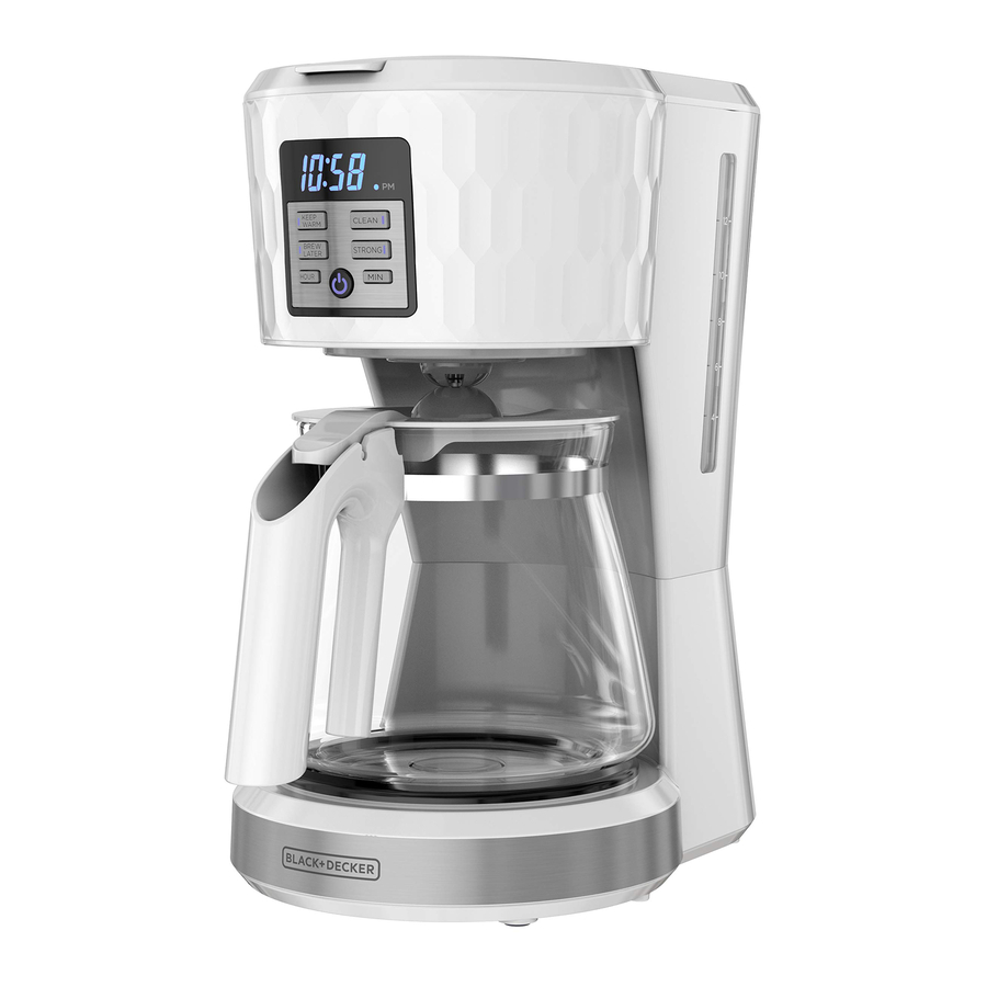 BLACK and DECKER CM1251W - 12 Cup Compact Programmable Coffee Maker Manual