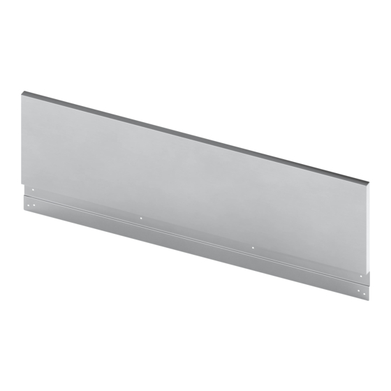 Bosch Backsplash HEZ7YZ30UC Installation Manual