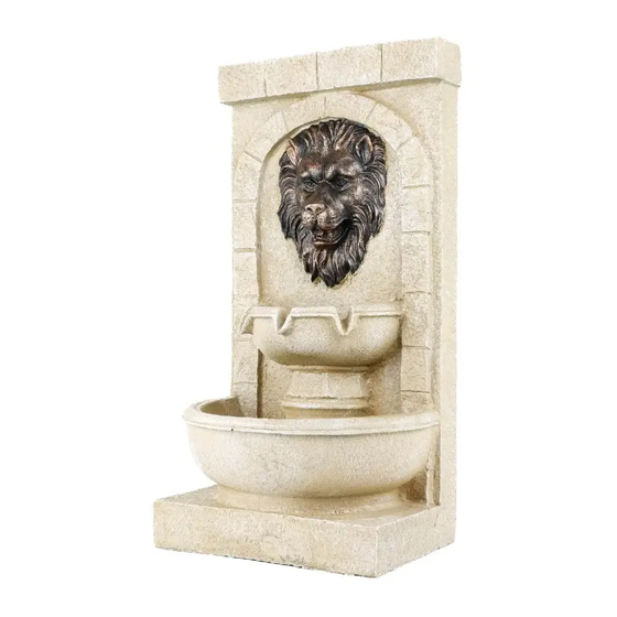 Gainsborough SOLAR LIONS HEAD WATER FEATURE M346 Instructions For Use