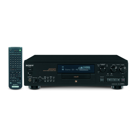 Sony MDS-JA555ES Service Manual