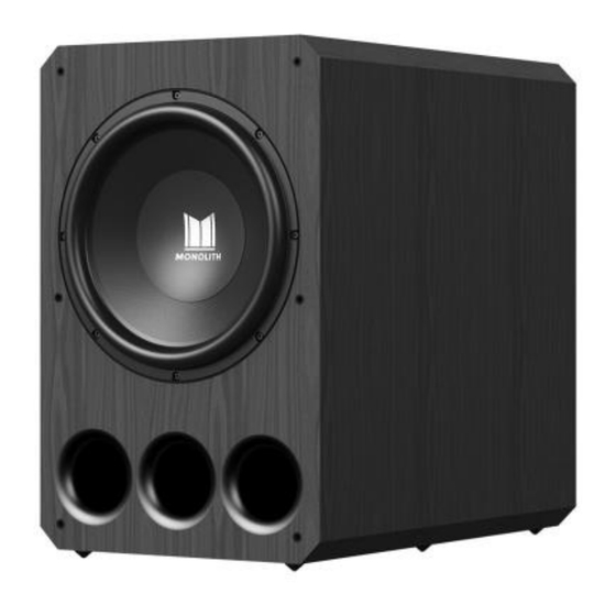 User Manuals: Monoprice 24456 THX Certified Subwoofer