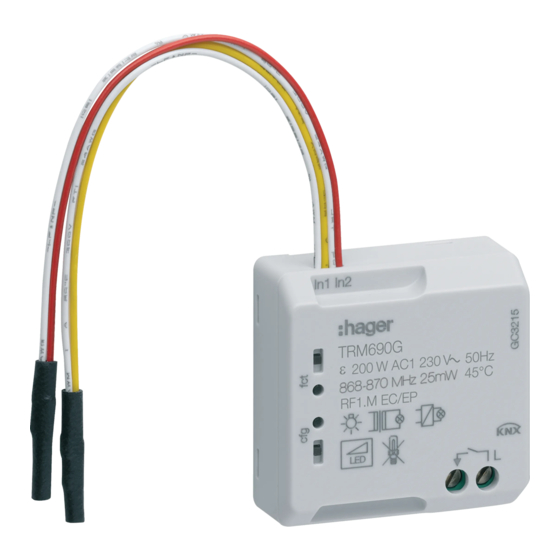 hager TRM690G Manual