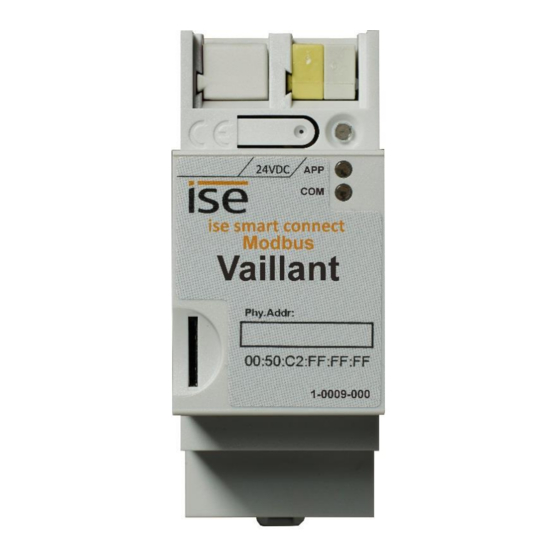 ISE smart connect Modbus Vaillant Product Manual